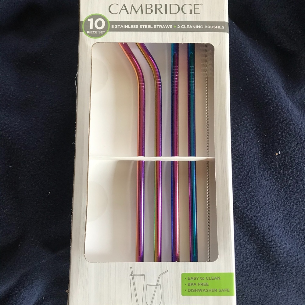 Cambridge 10 Piece Eco-Friendly Straw Set